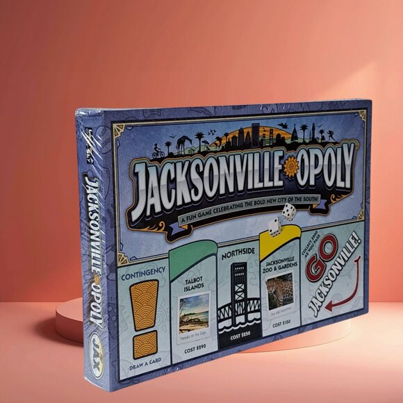 Amazon.com: Late for the Sky Florida-Opoly Board Game  Jacksonville Monopoly Board Game Late for the Sky City Florida New